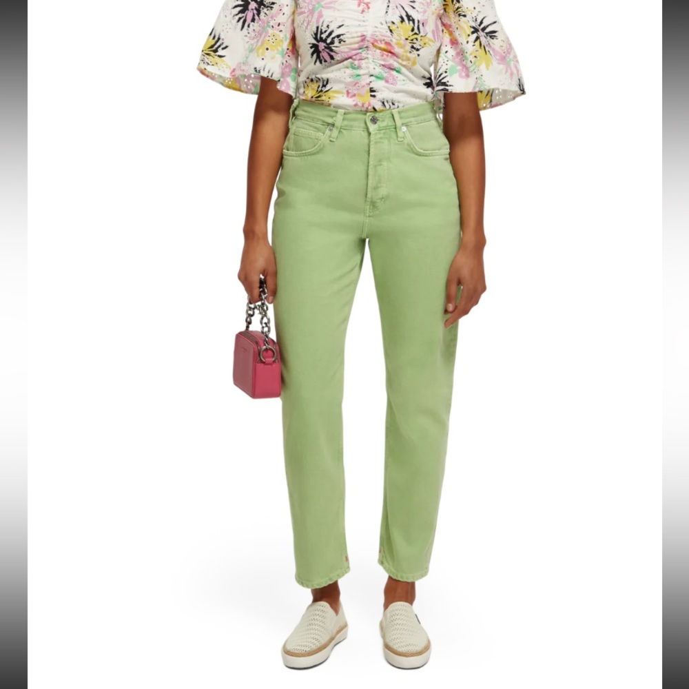 Green Denim Pants